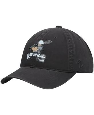 Men's Zephyr Charcoal Calgary Roughnecks Primary Logo Adjustable Hat