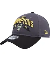 Men's New Era Gray, Black Milwaukee Bucks Champs Replica 9Twenty Adjustable Hat