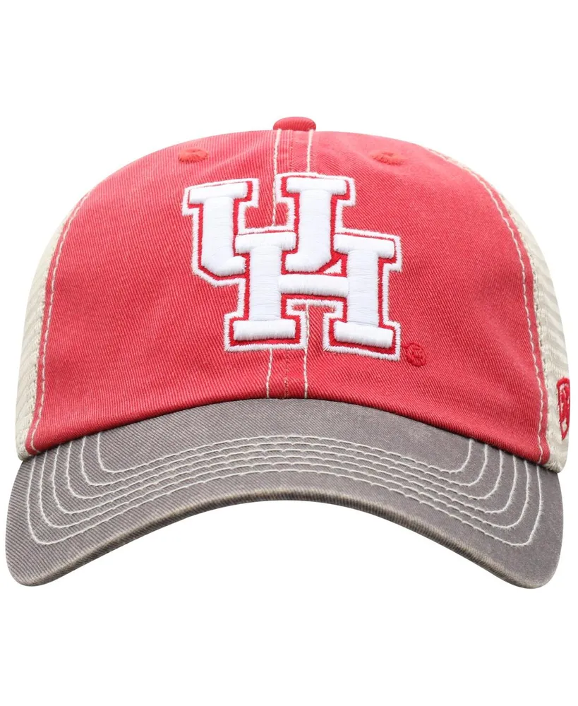 Men's Top of the World Red Houston Cougars Offroad Trucker Snapback Hat