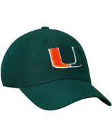 Men's Top of the World Green Miami Hurricanes Primary Logo Staple Adjustable Hat