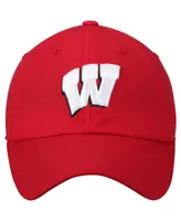 Men's Top of the World Red Wisconsin Badgers Primary Logo Staple Adjustable Hat