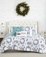 Happy Holidays Oversized Reversible Piece Quilt Set