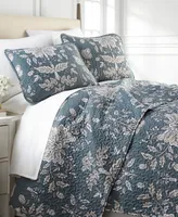 Vintage-Look Garden Quilt and Sham 3 Piece Set