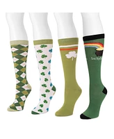 Muk Luks Women's 4 Pack Knee High Sock