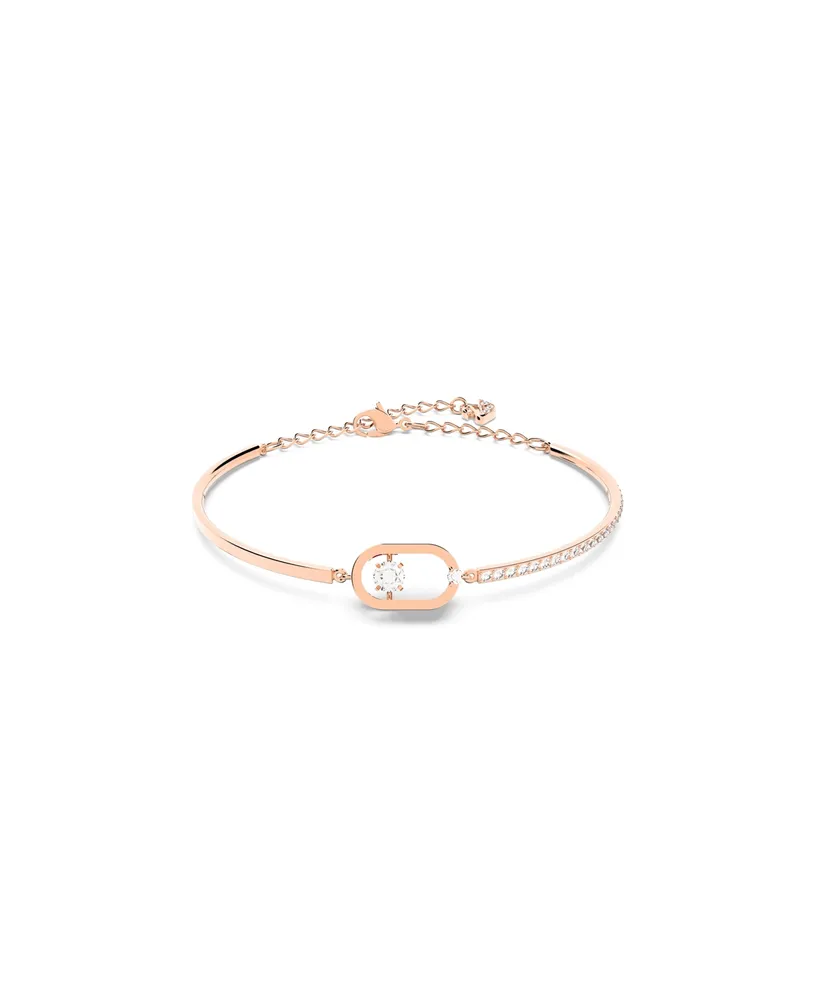 Swarovski Sparkling Dance Oval Round Cut Rose Gold Tone Plated Bracelet