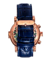 Heritor Automatic Men's Legacy Leather-Band Watch w/Day/Date