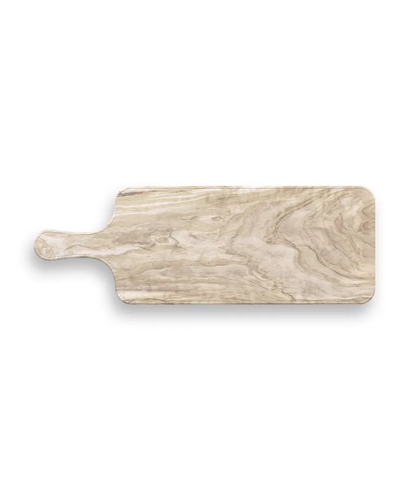 TarHong Melamine Faux Real Desert Wood Paddle Serving Tray