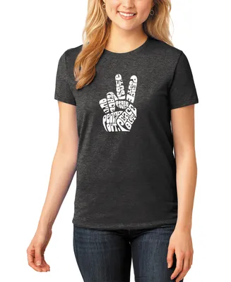 Women's Premium Blend Word Art Peace Out T-shirt