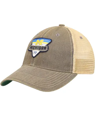 Men's Gray Michigan Wolverines Legacy Point Old Favorite Trucker Snapback Hat