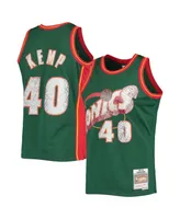 Men's Mitchell & Ness Shawn Kemp Green Seattle SuperSonics 1995-96 Hardwood Classics 75th Anniversary Diamond Swingman Jersey