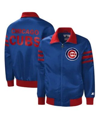 Men's Starter Royal Chicago Cubs The Captain Ii Full-Zip Varsity Jacket