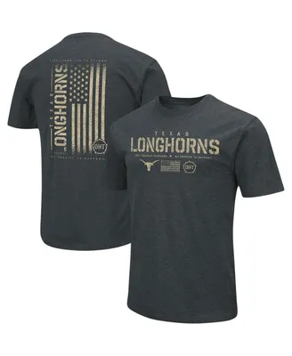 Men's Colosseum Heathered Black Texas Longhorns Oht Military-Inspired Appreciation Flag 2.0 T-shirt