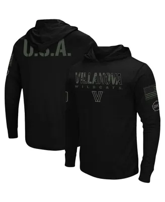 Men's Colosseum Black Villanova Wildcats Oht Military-Inspired Appreciation Hoodie Long Sleeve T-shirt