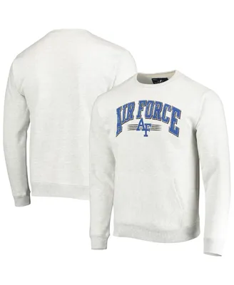Men's League Collegiate Wear Heathered Gray Air Force Falcons Upperclassman Pocket Pullover Sweatshirt