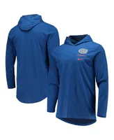 Men's Nike Royal Florida Gators Slub Space-Dye Performance Long Sleeve Hoodie T-shirt