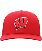 Men's Top of The World Red Wisconsin Badgers Reflex Logo Flex Hat