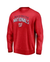 Men's Fanatics Red Washington Nationals Gametime Arch Pullover Sweatshirt