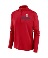 Women's Nike Red St. Louis Cardinals Primetime Local Touch Pacer Quarter-Zip Top