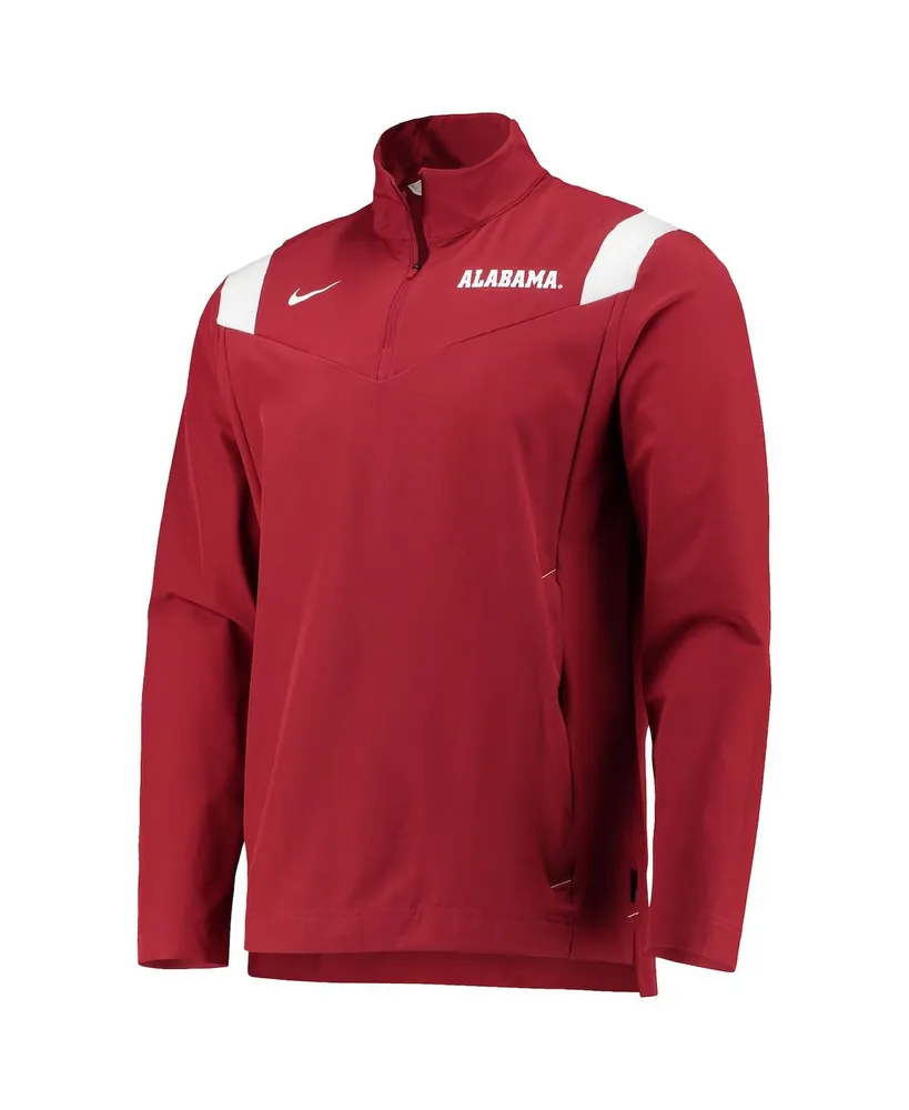 Men's Nike Crimson Alabama Crimson Tide 2021 Team Coach Quarter-Zip Jacket