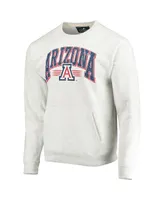 Men's League Collegiate Wear Heathered Gray Arizona Wildcats Upperclassman Pocket Pullover Sweatshirt