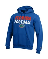 Men's Champion Royal Florida Gators Game Ready Football Pullover Hoodie