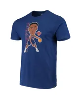 Men's '47 Brand Rj Barrett Heathered Blue New York Knicks Bobblehead T-shirt