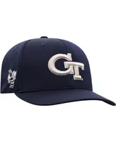 Men's Top of The World Navy Georgia Tech Yellow Jackets Reflex Logo Flex Hat