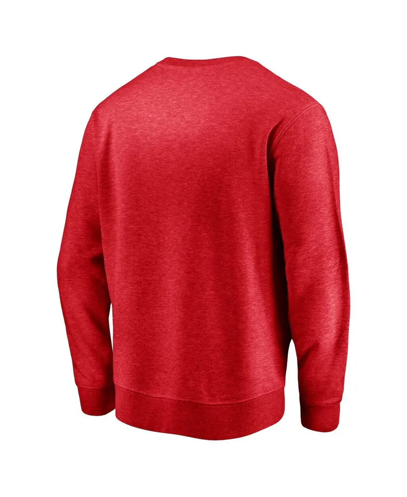 Men's Fanatics Red La Clippers Game Time Arch Pullover Sweatshirt