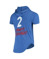 Men's Fanatics Kawhi Leonard Heathered Royal La Clippers Hoodie Tri-Blend T-shirt
