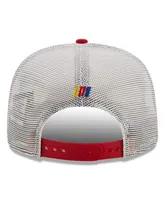 Men's New Era Red, White Nascar Golfer Snapback Adjustable Hat