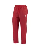Men's Concepts Sport Crimson, Heathered Charcoal Alabama Crimson Tide Meter Long Sleeve T-shirt and Pants Sleep Set