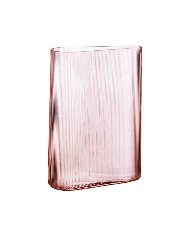 Nude Glass Mist Tall Vase Dusty Rose