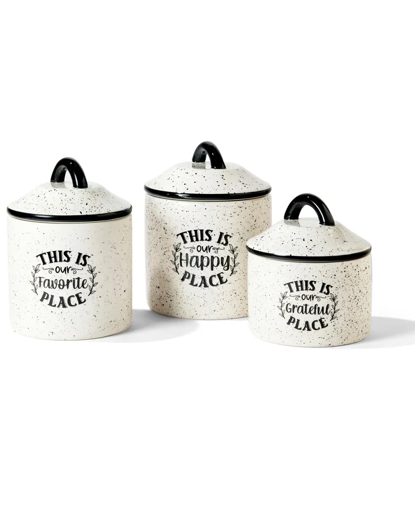 Jay Imports Happy Place 3 Piece Canister Set