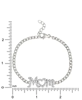 Giani Bernini Cubic Zirconia Mom Curb Link Chain Bracelet in Sterling Silver, Created for Macy's