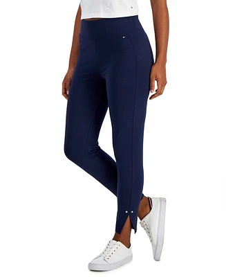 Tommy Hilfiger Plus Side-Slit High-Rise Leggings