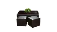 Tray Top Nested Ottomans Set, 3 Piece