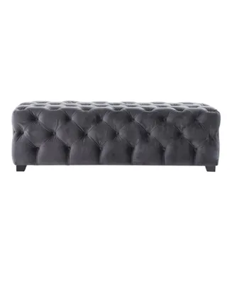 Piper Modern Glam Tufted Ottoman Bench