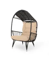 Malia Outdoor Standing Basket Chair with Cushion