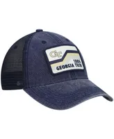 Men's Navy Georgia Tech Yellow Jackets Sun & Bars Dashboard Trucker Snapback Hat