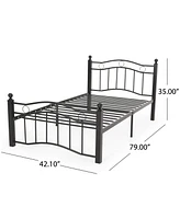 Bouvardia Contemporary Iron Bed Frame