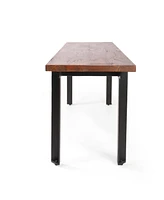 Pisgah Handcrafted Modern Industrial Wood Dining Bench