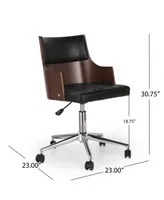 Rhine Mid-Century Modern Upholstered Swivel Office Chair