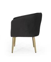 Deshler Modern Glam Tufted Velvet Dining Chair