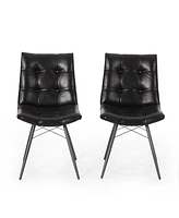 Pineview Contemporary Tufted Dining Chairs with Toothpick Legs Set