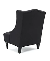 Toddman High-Back Fabric Club Chair