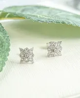 Diamond Cluster Stud Earrings (1/10 ct. t.w.) in Sterling Silver, Created for Macy's