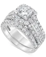 Diamond Princess Bridal Set (3 ct. t.w.) in 14k White Gold