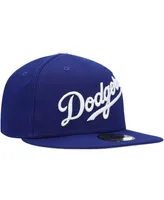 Men's New Era Royal Los Angeles Dodgers Logo White 59FIFTY Fitted Hat