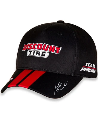 Men's Team Penske Black, Red Austin Cindric Discount Tire Uniform Adjustable Hat