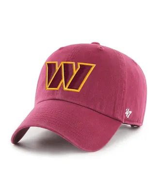 Men's '47 Brand Burgundy Washington Commanders Clean Up Adjustable Hat